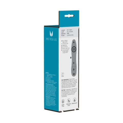 Mini wibrator Discretion Me You Us czarny 8 cm