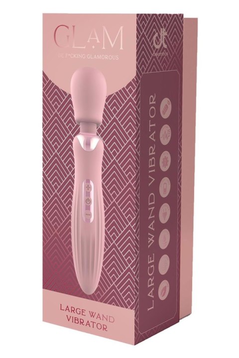 Duży wibrator wand Glam silikonowy USB 24 cm