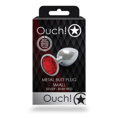 Korek analny z okrągłym klejnotem Ouch mały 6 cm