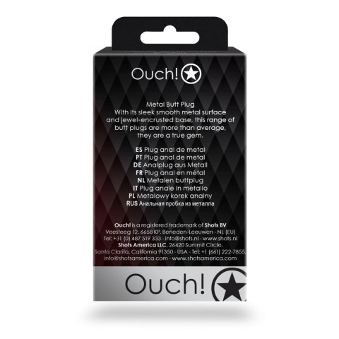 Korek analny z okrągłym klejnotem Ouch mały 6 cm