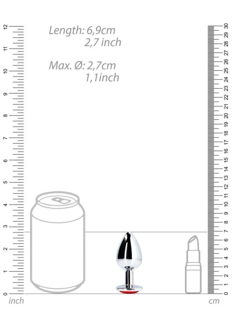 Korek analny z okrągłym klejnotem Ouch mały 6 cm
