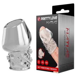 Nakładka przelotowa pogrubiająca na penisa Pretty Love Matias TPR
