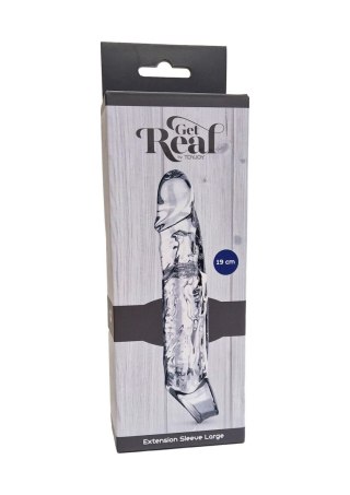 Przedłużka TPE ToyJoy Get Real przezroczysta duża 19 cm