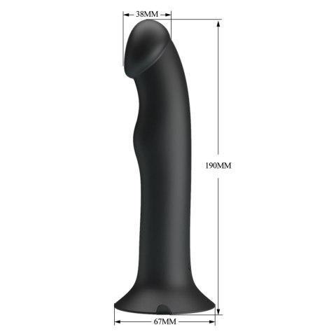 Wibrator analny Pretty Love Murray czarny 12 wibracji przyssawka