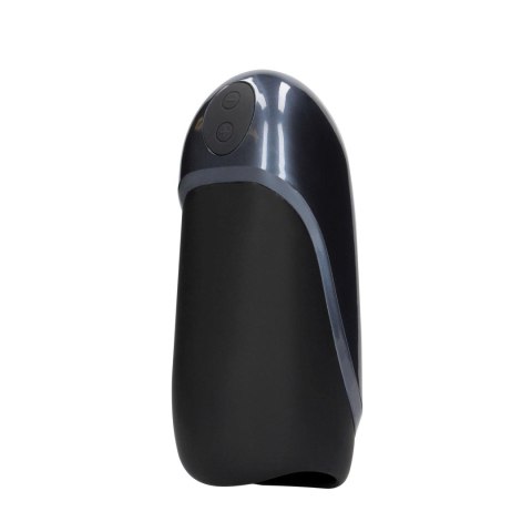Wibrujący masturbator Loveline silikonowy czarny 7,5 cm