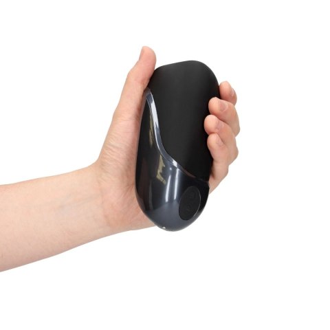 Wibrujący masturbator Loveline silikonowy czarny 7,5 cm