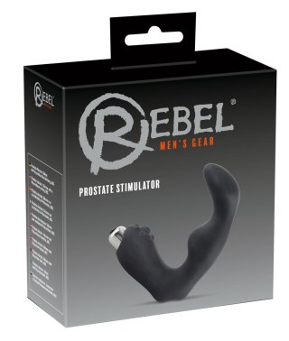 Masażer prostaty Rebel silikonowy 12 cm czarny srebrny