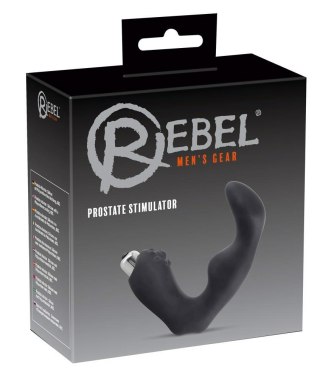 Masażer prostaty Rebel silikonowy 12 cm czarny srebrny