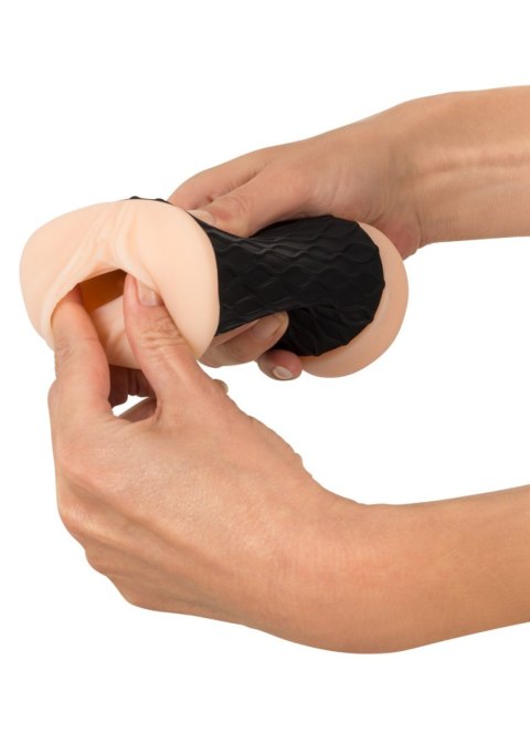 Masturbator Nature Skin z pochwą i odbytem skóra 14 cm
