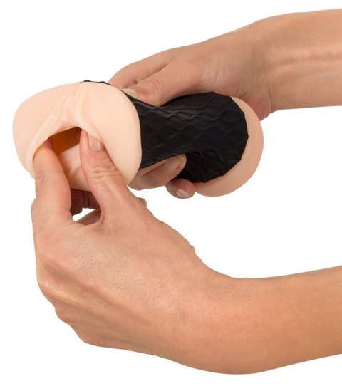 Masturbator Nature Skin z pochwą i odbytem skóra 14 cm