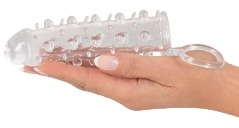 Przezroczysta przedłużka na penisa Crystal 11 cm z pierścieniem