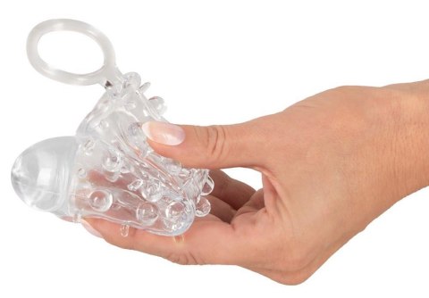 Przezroczysta przedłużka na penisa Crystal 11 cm z pierścieniem