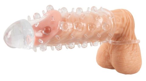 Przezroczysta przedłużka na penisa Crystal 11 cm z pierścieniem