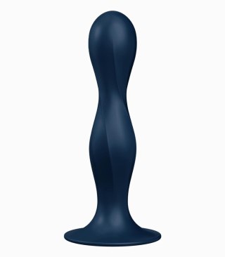 Dildo analne silikonowe Satisfyer Double BallR granatowe