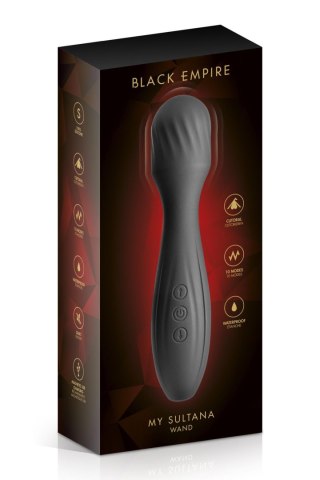 Masażer wand My Sultana Black Empire czarny złoty USB 17,5 cm