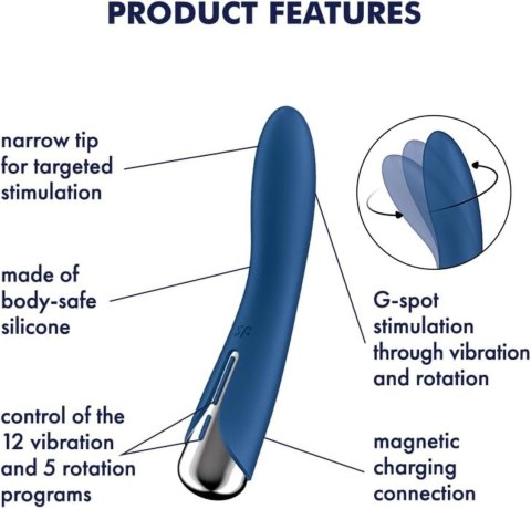 Obrotowy wibrator punktu G Satisfyer Spinning Vibe 1 niebieski