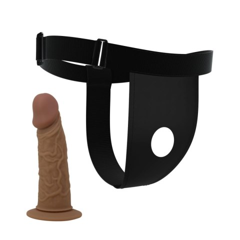 Regulowana uprząż strap-on Pretty Love Houston silikonowe dildo 17 cm