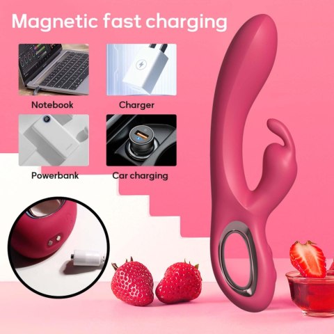 Wibrator króliczek B Series Cute różowy silikonowy wodoodporny