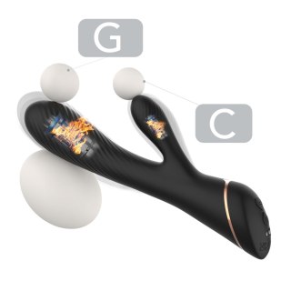 Wibrator króliczek Hare czarny silikonowy USB 9 wibracji