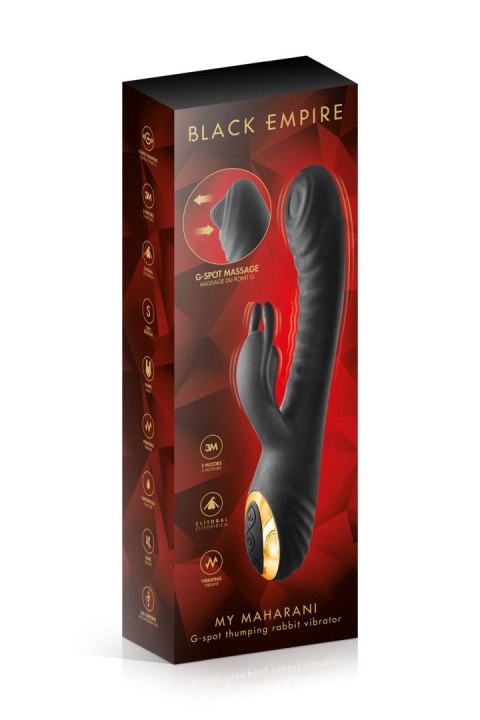 Wibrator króliczek My Maharani Black Empire silikonowy USB 22,5 cm