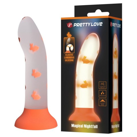 Dildo analne świecące Pretty Love Magical Nightfall z przyssawką