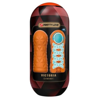 Przezroczysty masturbator wirujący z kulką Pretty Love Victoria Cheney