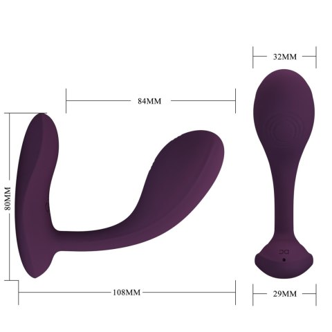 Wibrator silikonowy Pretty Love Baird fioletowy z aplikacją 12 funkcji