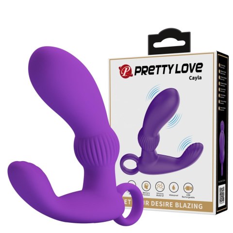 Masażer prostaty Pretty Love Cayla fioletowy 12 wibracji USB