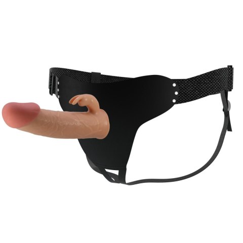 Pas strap-on z protezą króliczą Pretty Love Mavis cielisty 19 cm