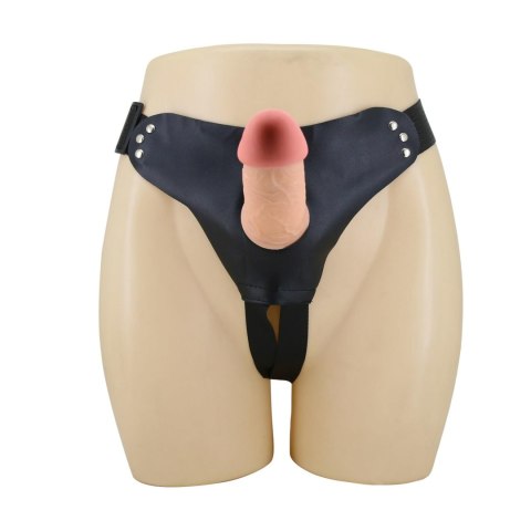 Pas strap-on z protezą króliczą Pretty Love Mavis cielisty 19 cm