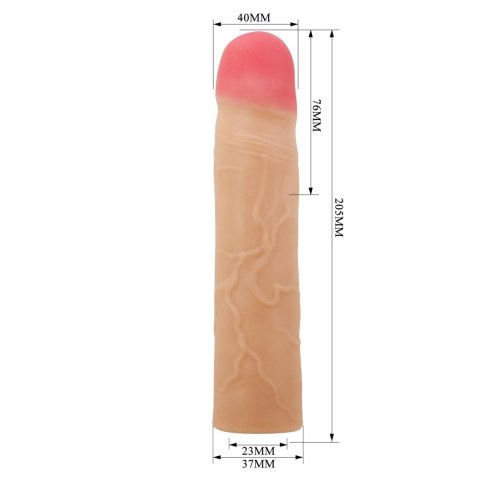 Przedłużka na penisa Pretty Love Kylian Flesh realistyczna 76 mm