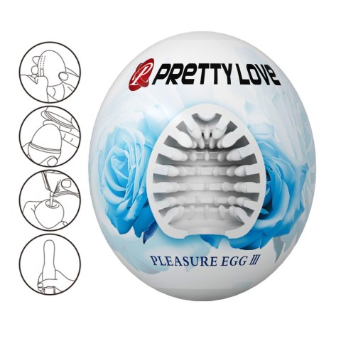 Realistyczny elastyczny masturbator Pretty Love Pleasure Egg III