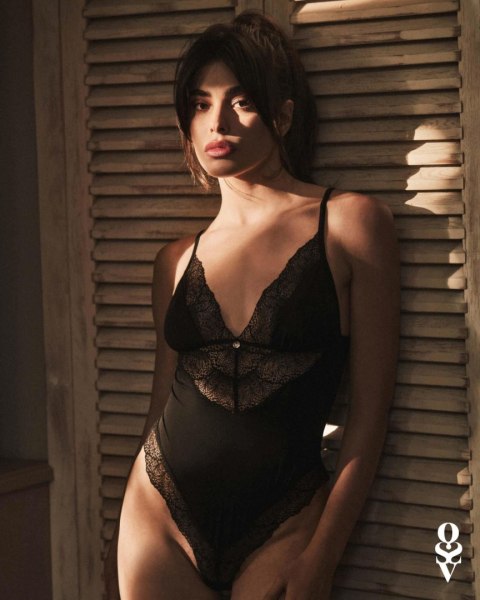Body Obsessive Lobellis czarne z koronką XL/2XL