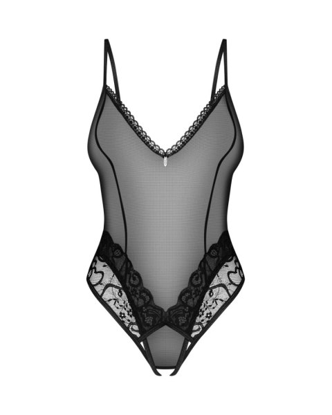 Body otwarte Obsessive Blomentis czarne XS/S