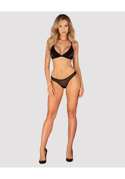 Czarny transparentny komplet bielizny Latinesa Obsessive XS/S