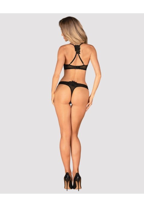 Czarny transparentny komplet bielizny Latinesa Obsessive XS/S