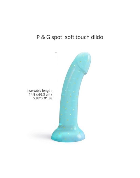Dildo realistyczne silikonowe Nightfall Love to Love niebieskie 14 cm