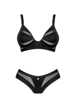 Dwuczęściowy komplet bielizny Chic Amoria Obsessive czarny M/L