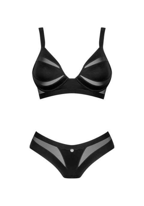 Dwuczęściowy komplet bielizny Chic Amoria Obsessive czarny M/L