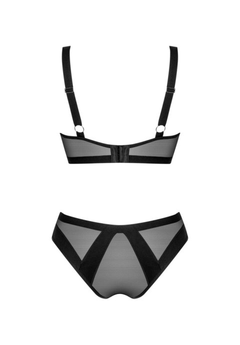 Dwuczęściowy komplet bielizny Chic Amoria Obsessive czarny M/L