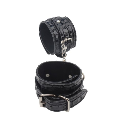 Kajdanki regulowane Behave PU czarne 30.5 cm