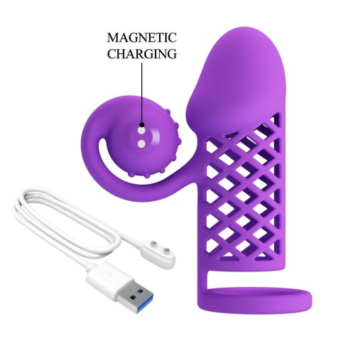 Przedłużka na penisa Romance stymulator łechtaczki 10 wibracji USB