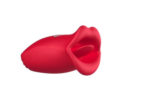 Stymulator łechtaczki z języczkiem B Series Cute czerwony USB