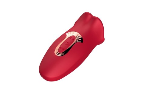 Stymulator łechtaczki z języczkiem B Series Cute czerwony USB