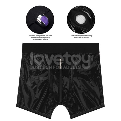 Szorty do strap on Chic Lovetoy czarne talia 81 89 cm