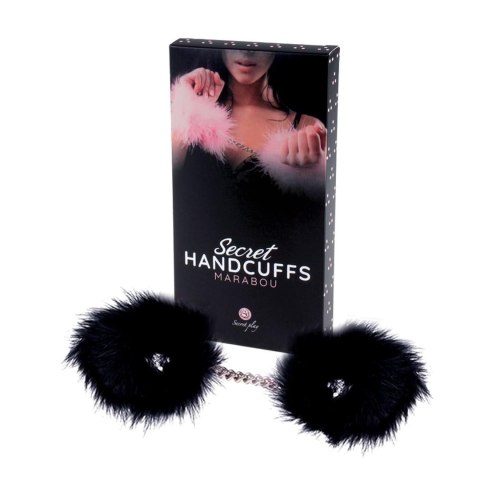 Kajdanki marabou czarne Secret Play