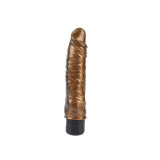 Wibrator realistyczny Chubby Beau Gold złoty DarkMuscle 22 cm
