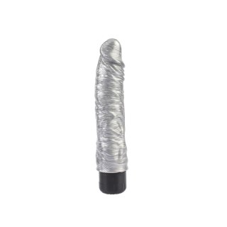 Wibrator realistyczny Chubby Beau Silver srebrny 22 cm DarkMuscle