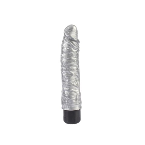Wibrator realistyczny Chubby Beau Silver srebrny 22 cm DarkMuscle