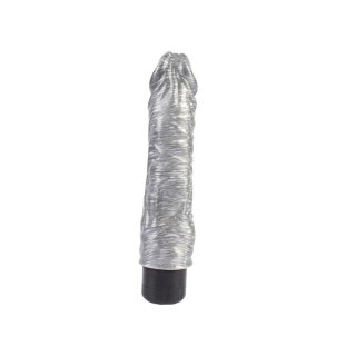 Wibrator realistyczny Chubby Beau Silver srebrny 22 cm DarkMuscle
